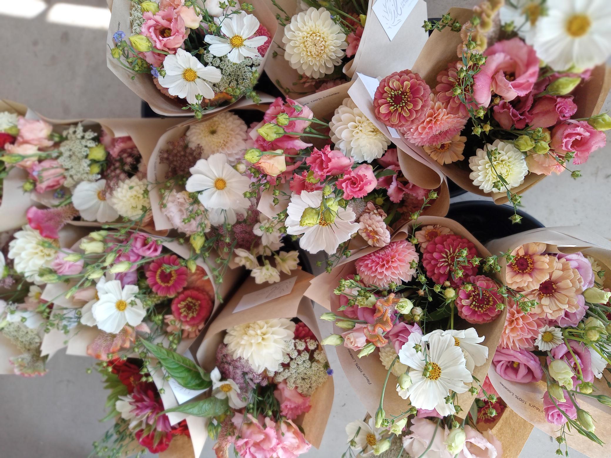 Bouquets fermiers fleurs locales
